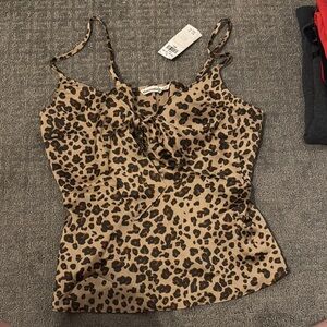 ABERCROMBIE & FITCH Leopard Print Women's Top TAGS